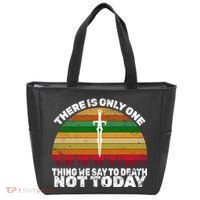 We Say Not Today To Death Retro Tote Bag thumb 0