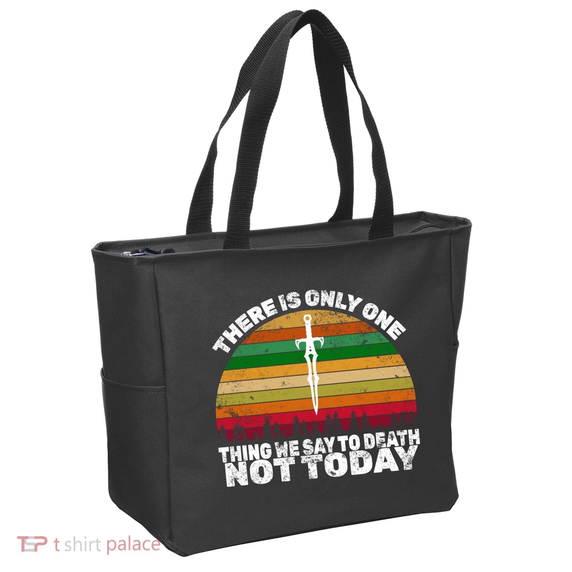 We Say Not Today To Death Retro Tote Bag