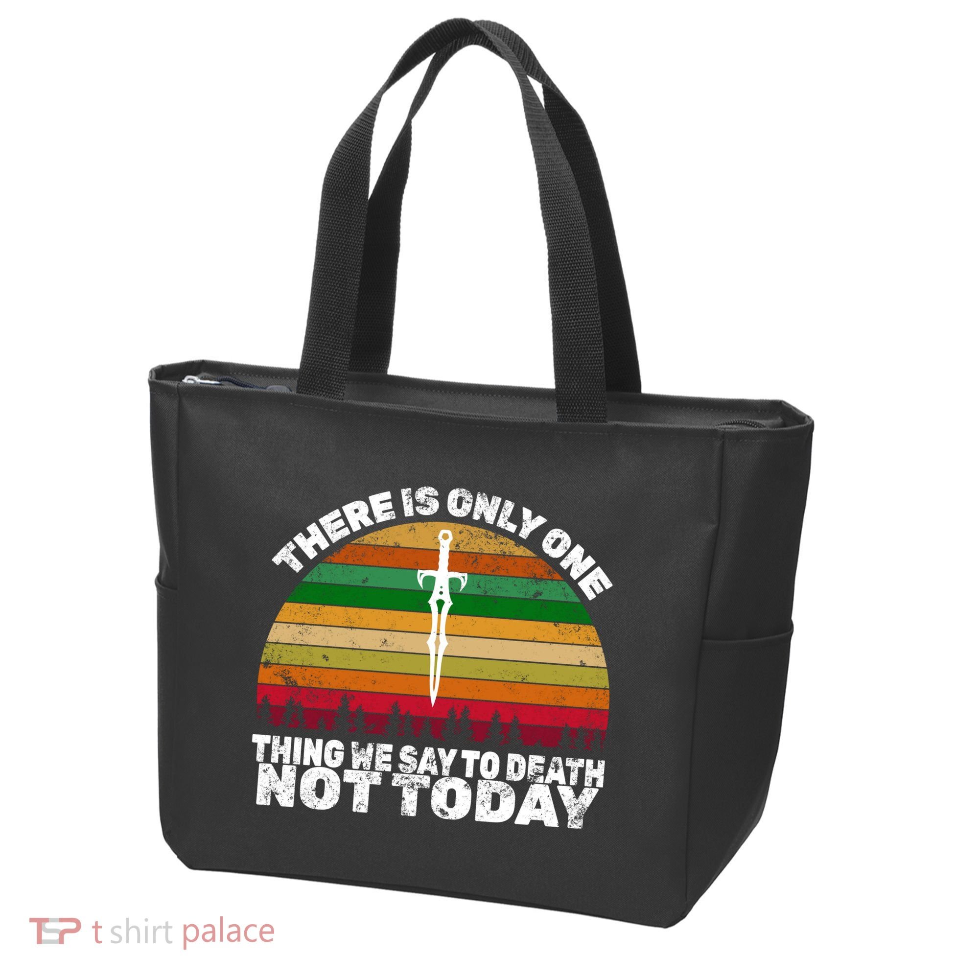 We Say Not Today To Death Retro Tote Bag