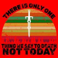 We Say Not Today To Death Retro Santa Hat thumb 1