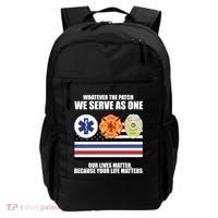 We Serve As One Our Lives Matter Backpack thumb 0