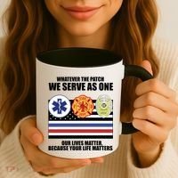 We Serve As One Our Lives Matter Coffee Mug thumb 3