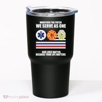 We Serve As One Our Lives Matter Tumbler thumb 0