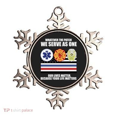 We Serve As One Our Lives Matter Ornament