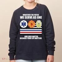 We Serve As One Our Lives Matter Women's Sweatshirt thumb 0
