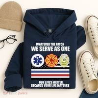We Serve As One Our Lives Matter Hoodie thumb 4