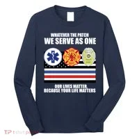 We Serve As One Our Lives Matter Long Sleeve Shirt thumb 0