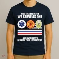 We Serve As One Our Lives Matter T-Shirt thumb 3