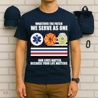 We Serve As One Our Lives Matter T-Shirt thumb 6