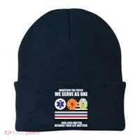 We Serve As One Our Lives Matter Beanie thumb 0