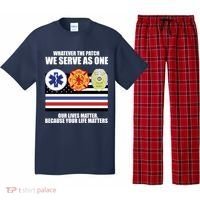 We Serve As One Our Lives Matter Pajama Set thumb 0
