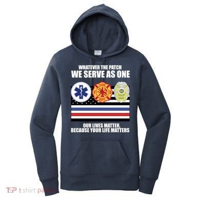 We Serve As One Our Lives Matter Women's Hoodie