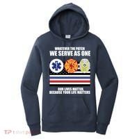 We Serve As One Our Lives Matter Women's Hoodie thumb 0