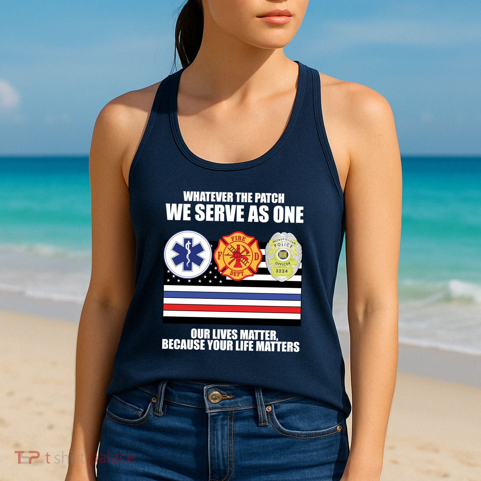 We Serve As One Our Lives Matter Women's Tank Top