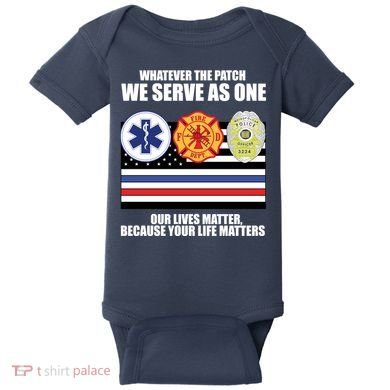 We Serve As One Our Lives Matter Baby Bodysuit