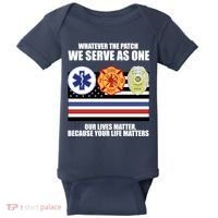 We Serve As One Our Lives Matter Baby Bodysuit thumb 0