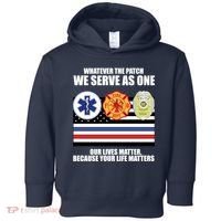 We Serve As One Our Lives Matter Toddler Hoodie thumb 0