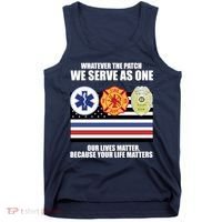 We Serve As One Our Lives Matter Tank Top thumb 0