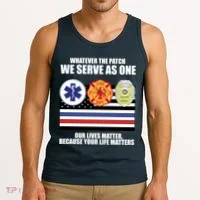 We Serve As One Our Lives Matter Tank Top thumb 3