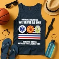 We Serve As One Our Lives Matter Tank Top thumb 4