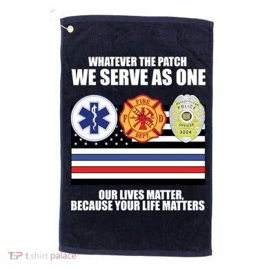 We Serve As One Our Lives Matter Golf Towel