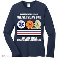 We Serve As One Our Lives Matter Women's Long Sleeve Shirt thumb 0