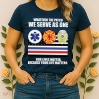 We Serve As One Our Lives Matter Women's T-Shirt thumb 2