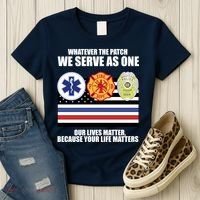 We Serve As One Our Lives Matter Women's T-Shirt thumb 3