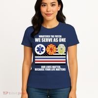 We Serve As One Our Lives Matter Women's T-Shirt thumb 4