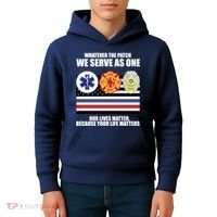 We Serve As One Our Lives Matter Kids Hoodie thumb 4
