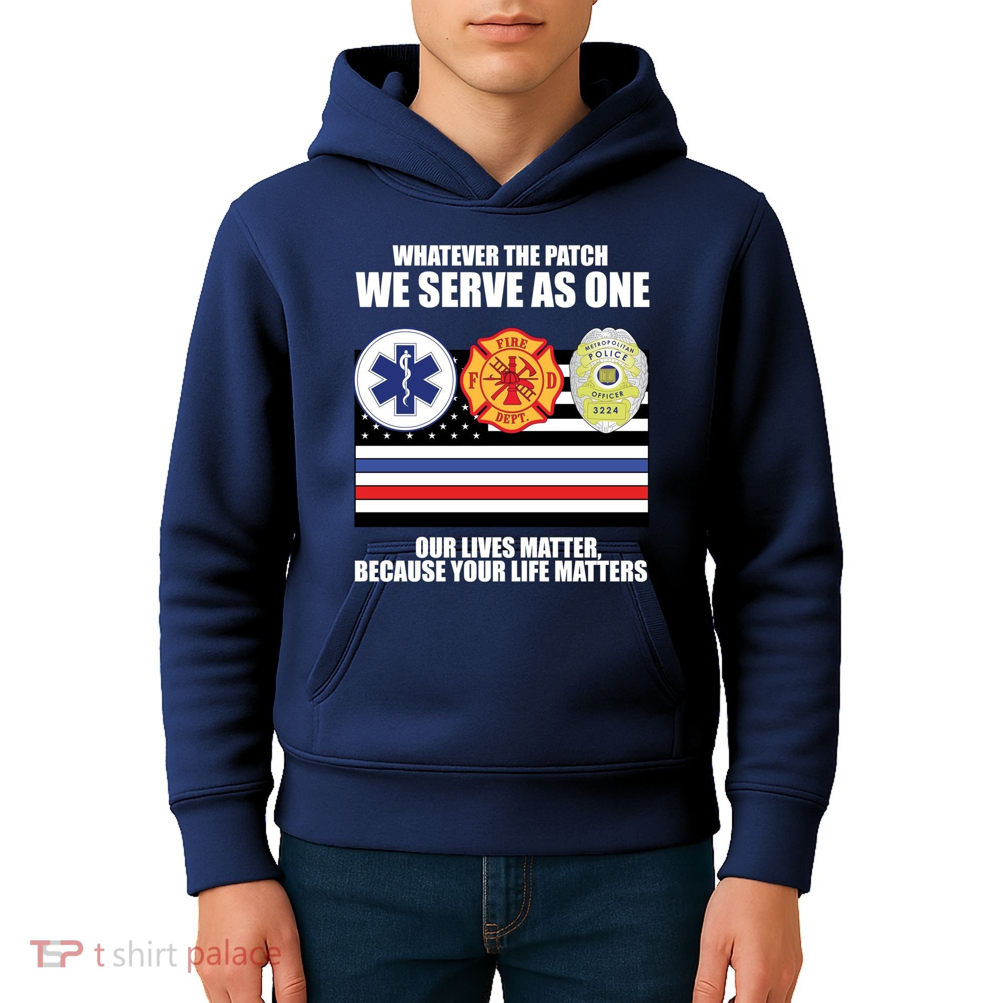 We Serve As One Our Lives Matter Kids Hoodie
