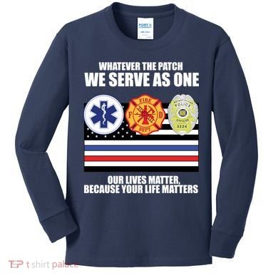We Serve As One Our Lives Matter Kids Long Sleeve Shirt