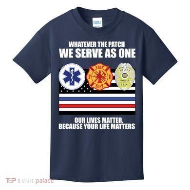 We Serve As One Our Lives Matter Kids T-Shirt