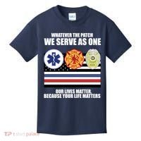 We Serve As One Our Lives Matter Kids T-Shirt thumb 0