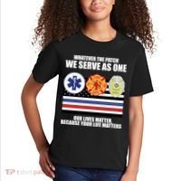 We Serve As One Our Lives Matter Kids T-Shirt thumb 2
