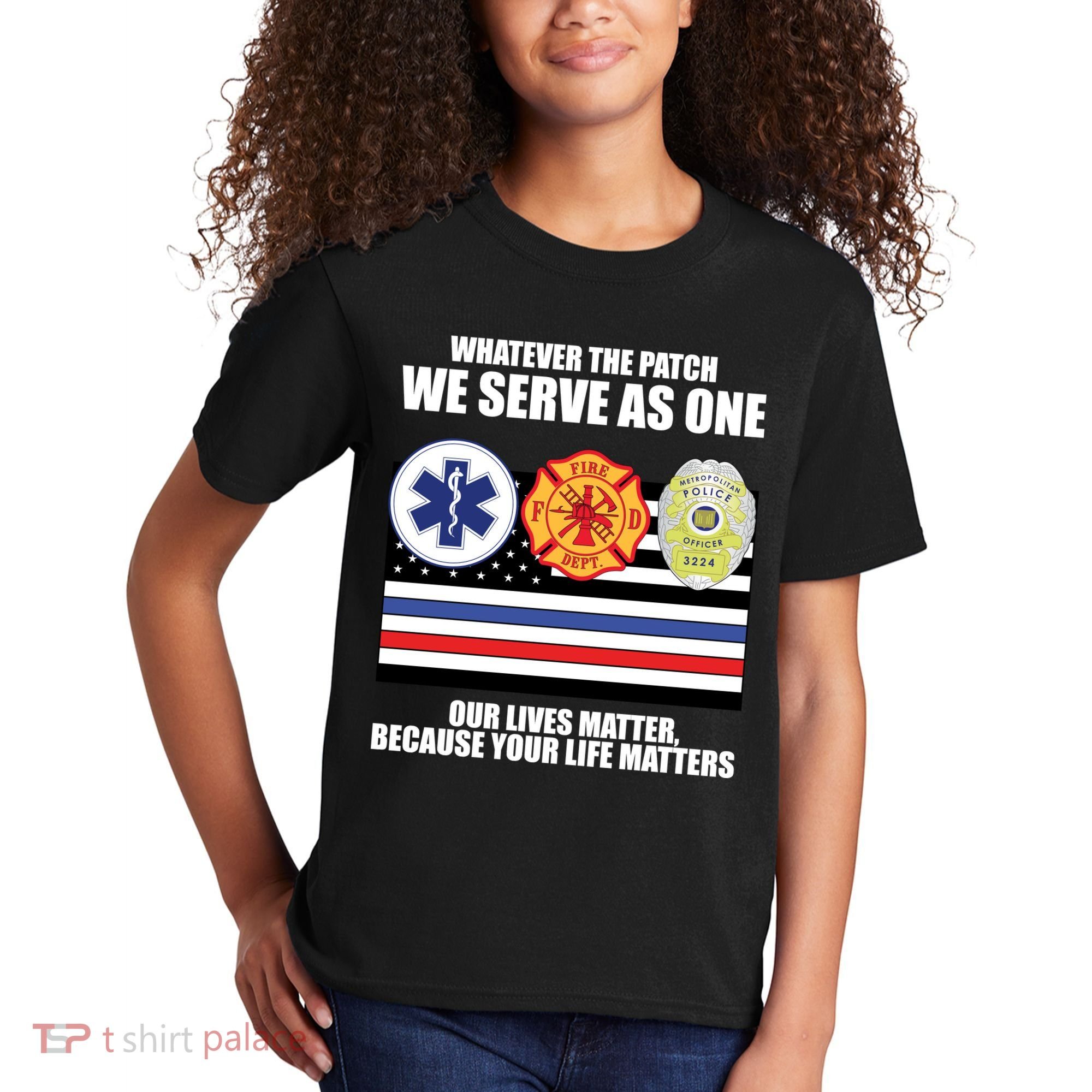 We Serve As One Our Lives Matter Kids T-Shirt