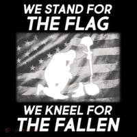 We Stand For The Flag We Kneel For The Fallen Ornament thumb 1