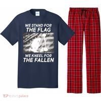 We Stand For The Flag We Kneel For The Fallen Pajama Set thumb 0