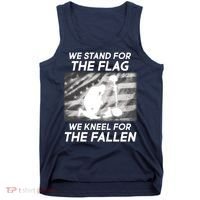 We Stand For The Flag We Kneel For The Fallen Tank Top thumb 0