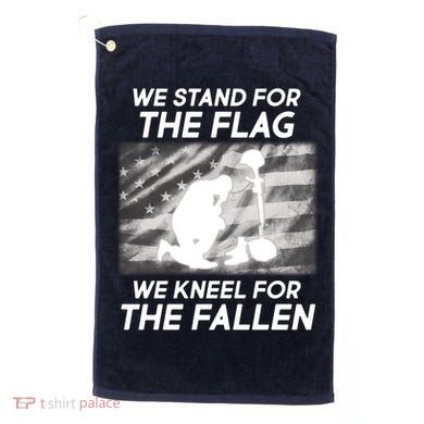 We Stand For The Flag We Kneel For The Fallen Golf Towel