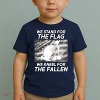 We Stand For The Flag We Kneel For The Fallen Toddler T-Shirt thumb 2
