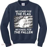 We Stand For The Flag We Kneel For The Fallen Kids Sweatshirt thumb 0
