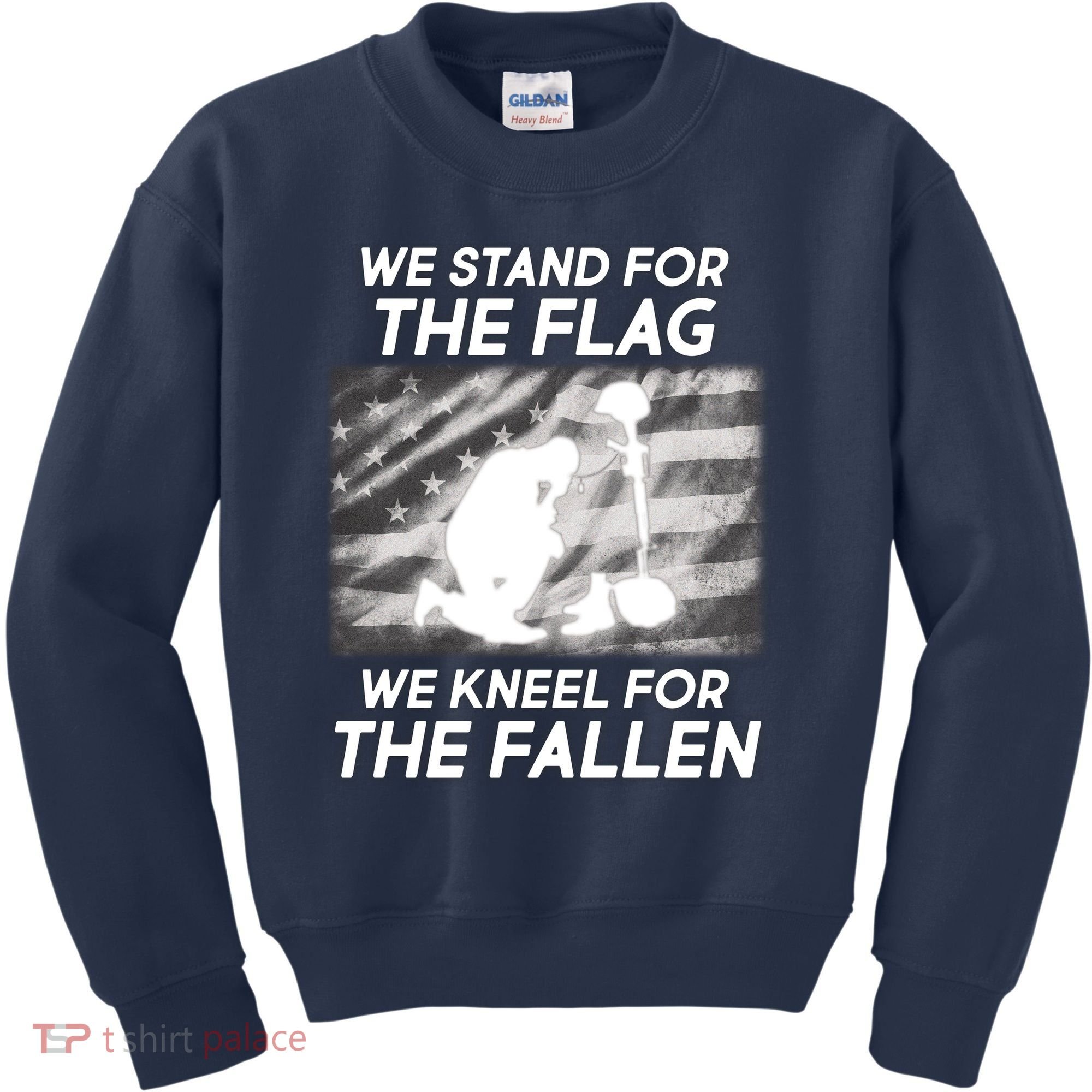 We Stand For The Flag We Kneel For The Fallen Kids Sweatshirt