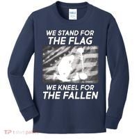 We Stand For The Flag We Kneel For The Fallen Kids Long Sleeve Shirt thumb 0