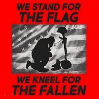 We Stand For The Flag We Kneel For The Fallen Santa Hat thumb 1