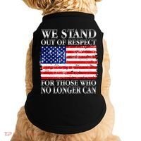 We Stand Out Of Respect Support Our Troops Doggie Tank thumb 0
