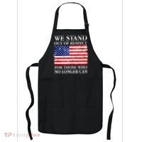 We Stand Out Of Respect Support Our Troops Apron thumb 0