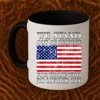 We Stand Out Of Respect Support Our Troops Coffee Mug thumb 2