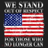 We Stand Out Of Respect Support Our Troops Beanie thumb 2