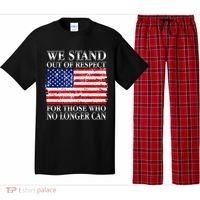 We Stand Out Of Respect Support Our Troops Pajama Set thumb 0